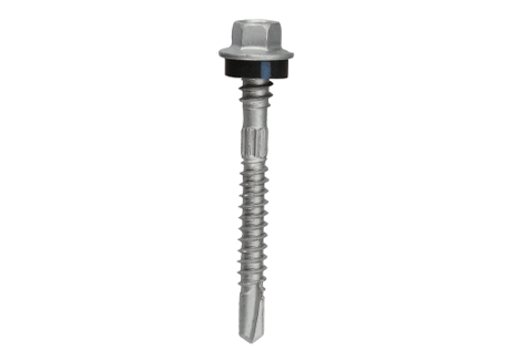 Hex Flange Head Self Drilling Screw with Black Rubber